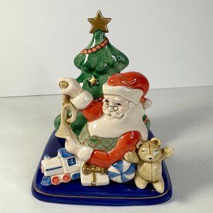 Vintage Fitz and Floyd Christmas Card Napkin Holder